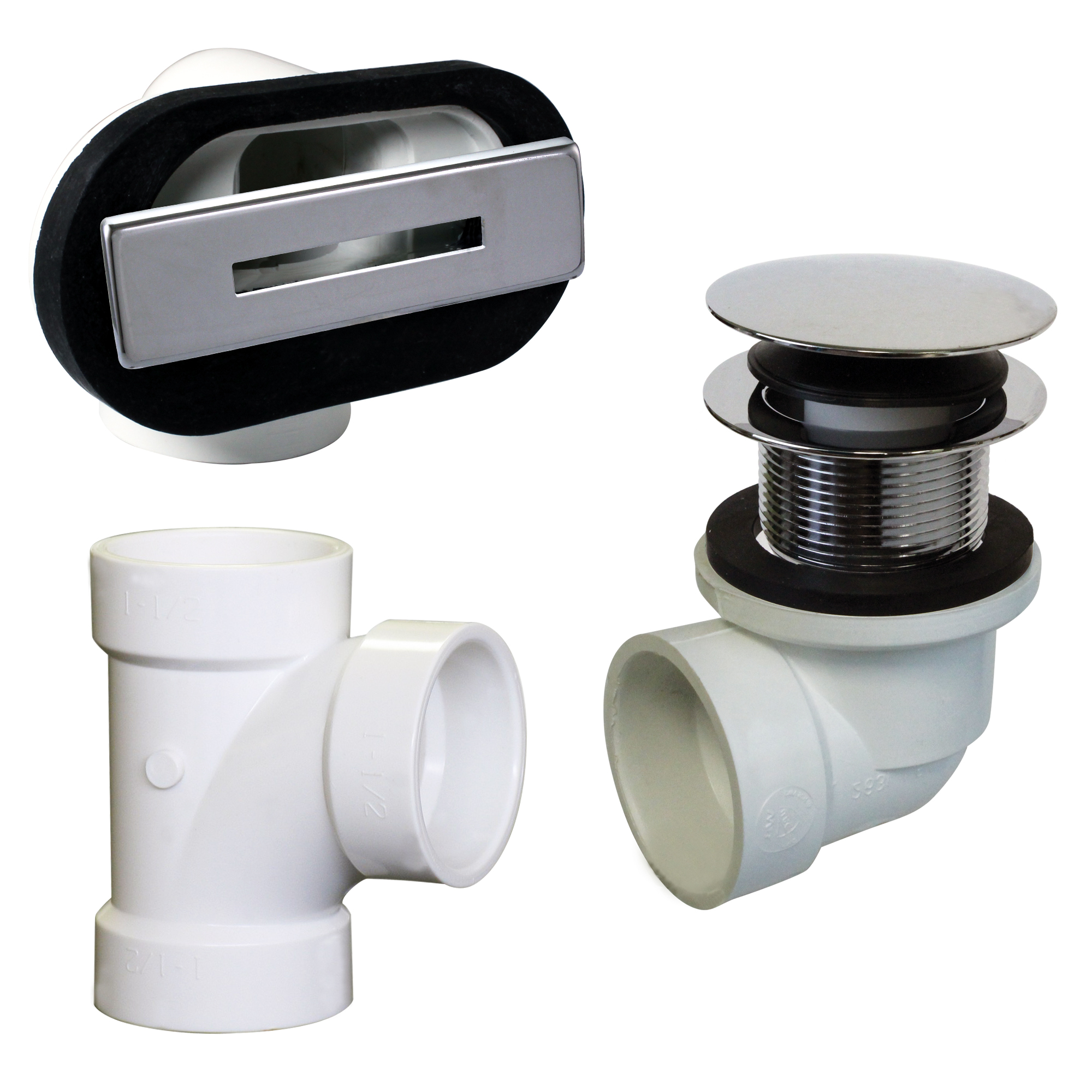 Linear Overflow Plumber's Pack withTee and ADA Tip-Toe Drain