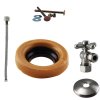 Cross Handle Ball Valve Toilet Kit & Wax Ring