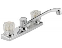 Westbrass Two Handle Kitchen Faucet in Polished Chrome