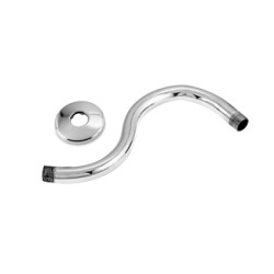 1/2 in x 8 in S-Shower Arm with Sure Grip Flange