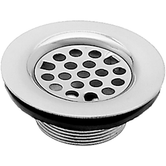 Westbrass D3311-F-20 1.38 in. Bath Drain with Grid and Screw - Stainless Steel